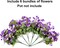 Fake Hibiscus Artificial Flowers for Outdoors Spring Summer Decoration, 6 Bundles Silk Purple Hibiscus Flowers Bouquet